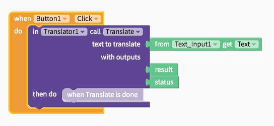 Text Input1の内容を翻訳するプログラムに変更